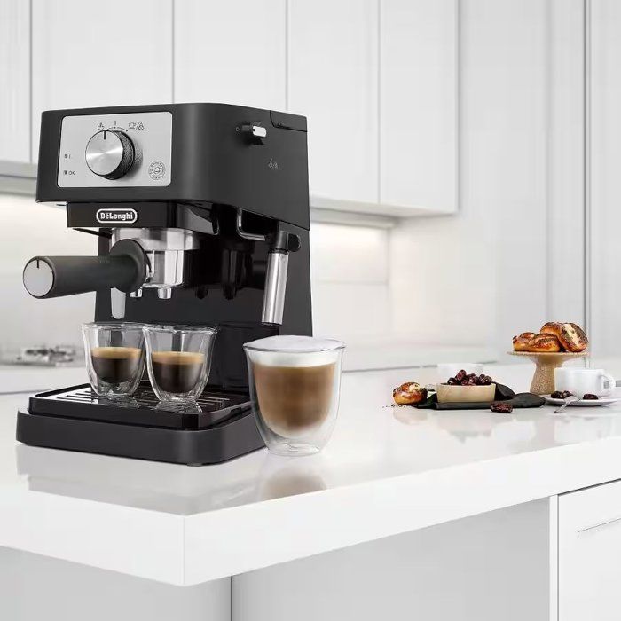 Espresso machine - DELONGHI - Stilosa EC230.BK - 1100 W - Steam nozzle - Black