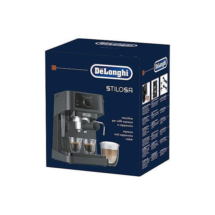 Espresso machine - DELONGHI - Stilosa EC230.BK - 1100 W - Steam nozzle - Black
