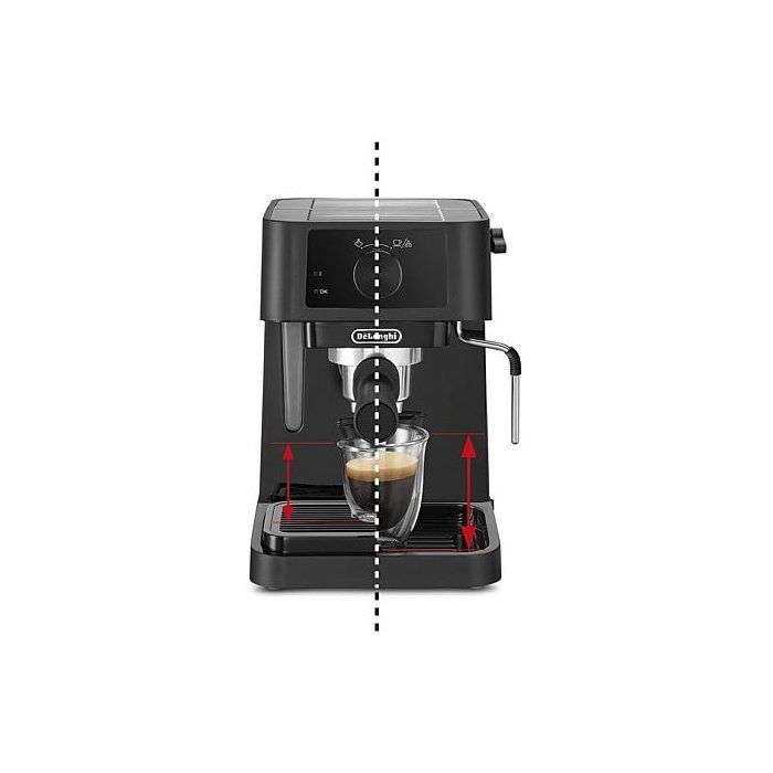 Espresso machine - DELONGHI - Stilosa EC230.BK - 1100 W - Steam nozzle - Black