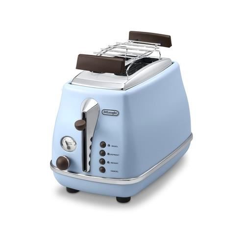 DeLonghi Icona Vintage Toaster - CTOV 2103.AZ - 900W - 2 Slots - Blue/Brown