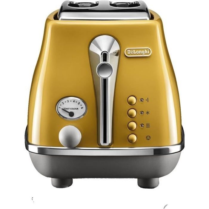 DELONGHI ICONA CAPITALS Toaster 2 Slices - 900W - Yellow