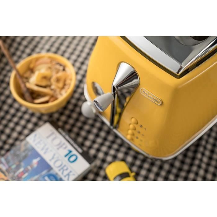 DELONGHI ICONA CAPITALS Toaster 2 Slices - 900W - Yellow