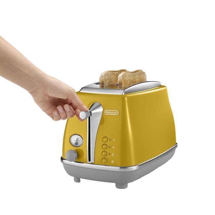 DELONGHI ICONA CAPITALS Toaster 2 Slices - 900W - Yellow