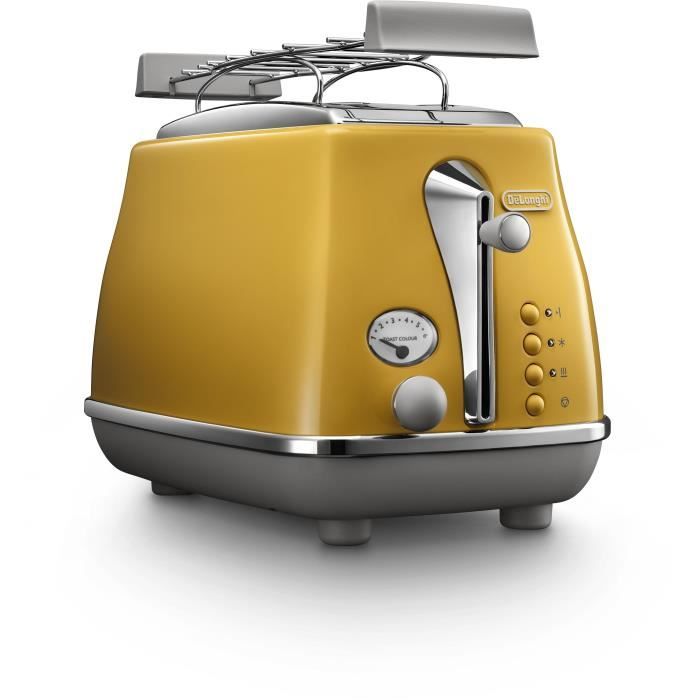 DELONGHI ICONA CAPITALS Toaster 2 Slices - 900W - Yellow