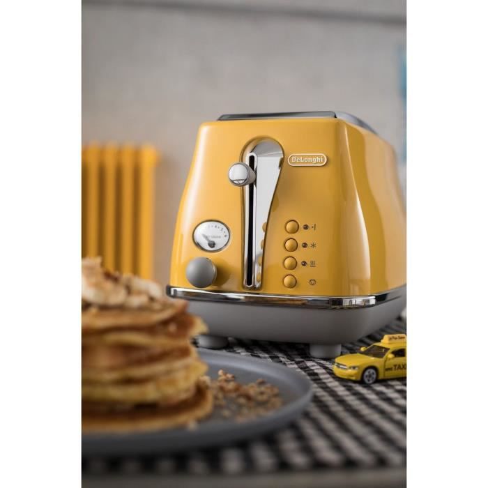 DELONGHI ICONA CAPITALS Toaster 2 Slices - 900W - Yellow