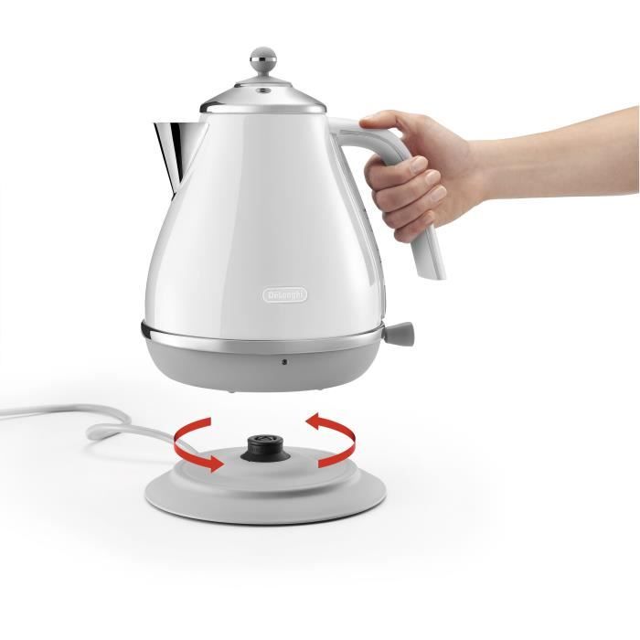 DELONGHI ICONA CAPITALS Kettle - 1.7 L - Stainless Steel - 360° Swivel Base - KBOC2001.W