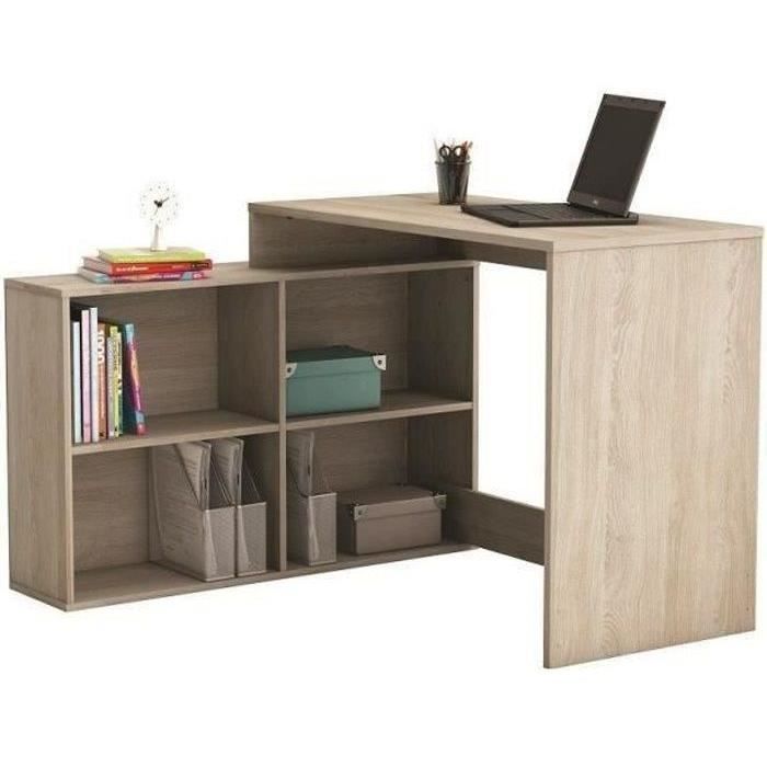 DEMEYERE Contemporary Corner Desk in Shannon Oak Finish - W112 cm - NAGANO