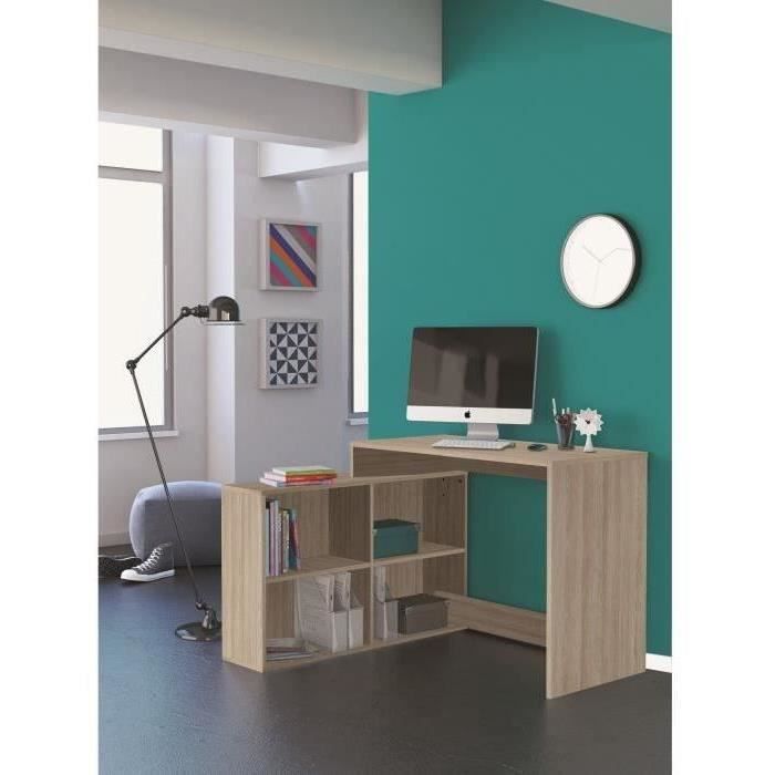 DEMEYERE Contemporary Corner Desk in Shannon Oak Finish - W112 cm - NAGANO