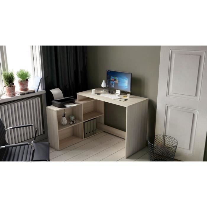 DEMEYERE Contemporary Corner Desk in Shannon Oak Finish - W112 cm - NAGANO