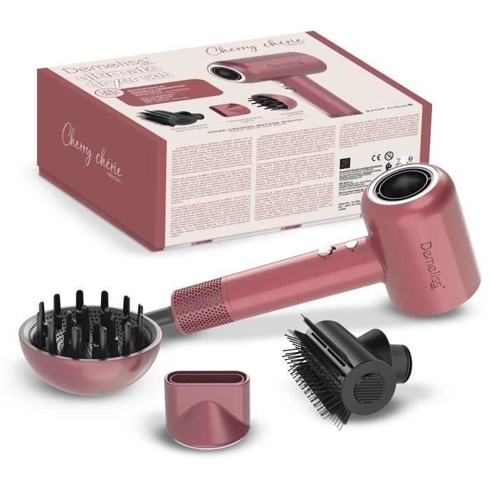 DEMELISS Hair Dryer - ULTIMATE DRYER SET - 1600 W - Magnetic diffuser - Cherry Chérie
