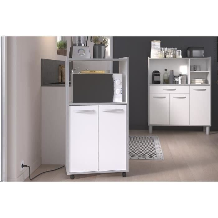 OSLO Kitchen Trolley - L 60 cm - White