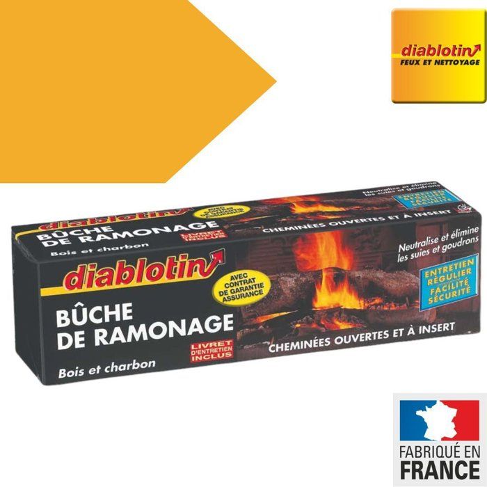 ACTO Chimney Sweeping Log - DIABLOTIN - Eliminates Soot and Tar