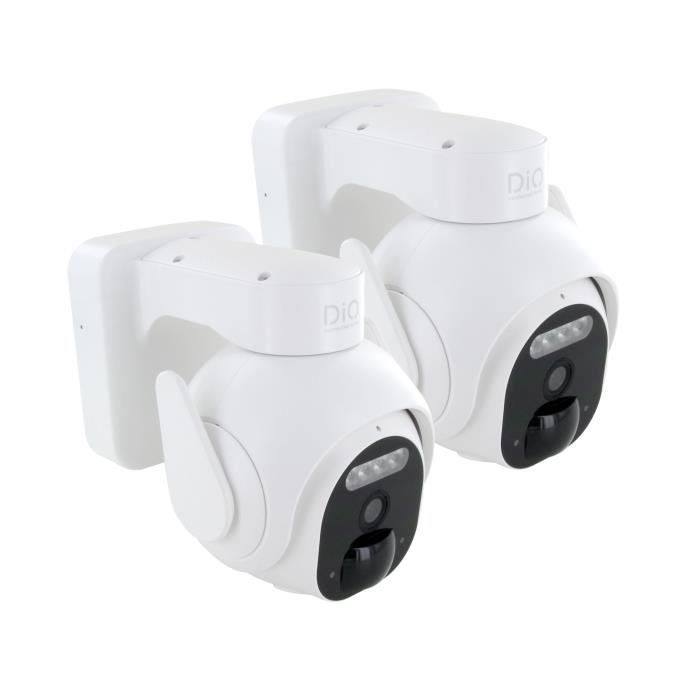 DIO CONNECTED HOME Outdoor Cameras Set of 2 Rotating 3MP Battery