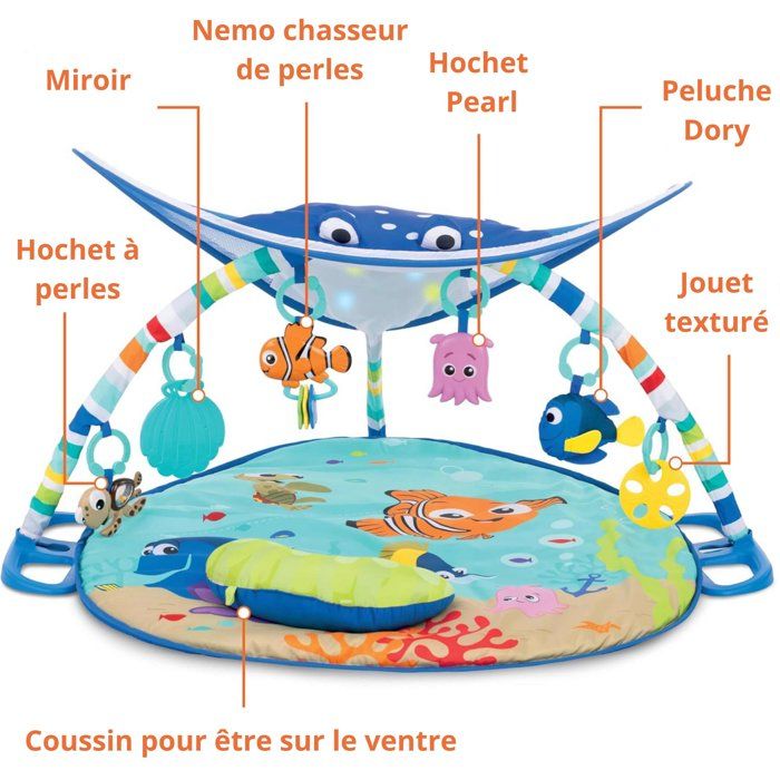 DISNEY BABY - NEMO - Baby Playmat, String Lights, Mirror