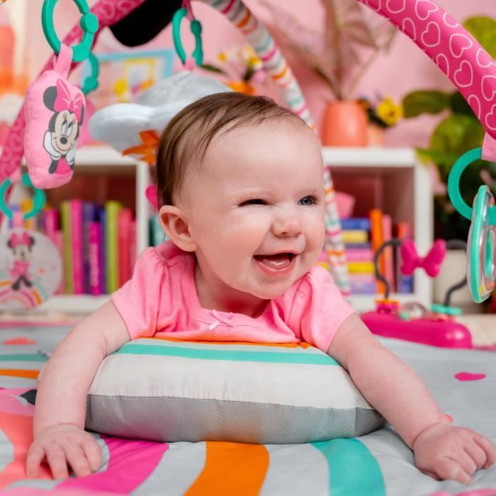 DISNEY BABY - MINNIE - Baby Activity Playmat with Arch, Sensory and Musical Toys