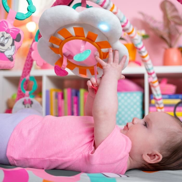 DISNEY BABY - MINNIE - Baby Activity Playmat with Arch, Sensory and Musical Toys