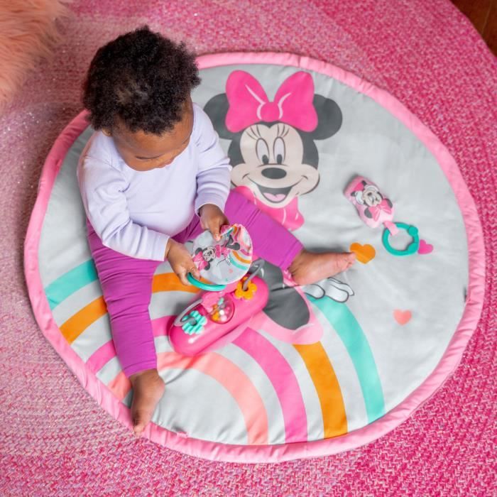 DISNEY BABY - MINNIE - Baby Activity Playmat with Arch, Sensory and Musical Toys