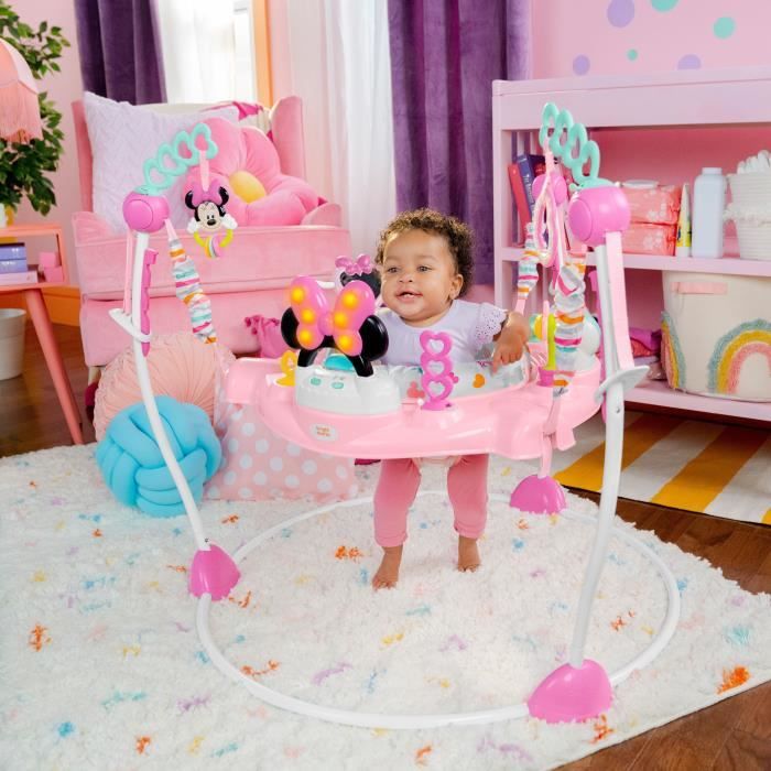DISNEY BABY - MINNIE - Multi-Toy Baby Activity Center, Convertible Bouncy Seat
