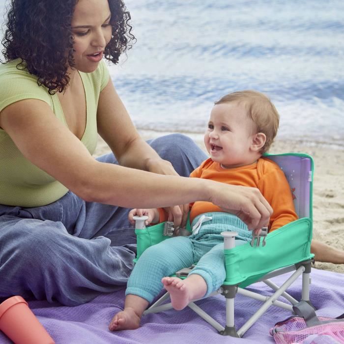DISNEY BABY LITTLE MERMAID Foldable Portable Travel Booster Seat, Lightweight, Carry Bag Included