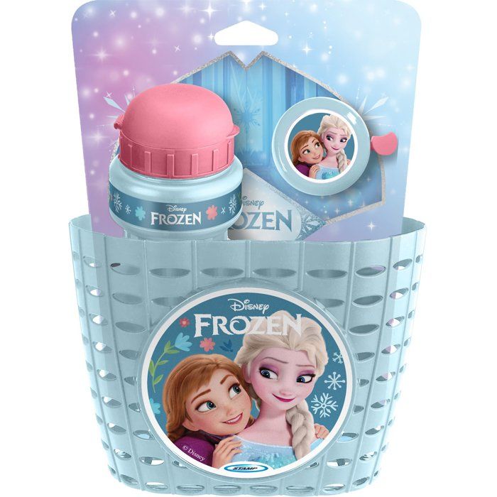 DISNEY Bicycle Accessories Set - Frozen - Basket, Water Bottle, and Bell