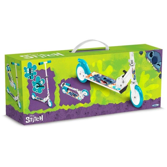 DISNEY Folding Scooter - STITCH - Adjustable Height - Non-Slip Deck