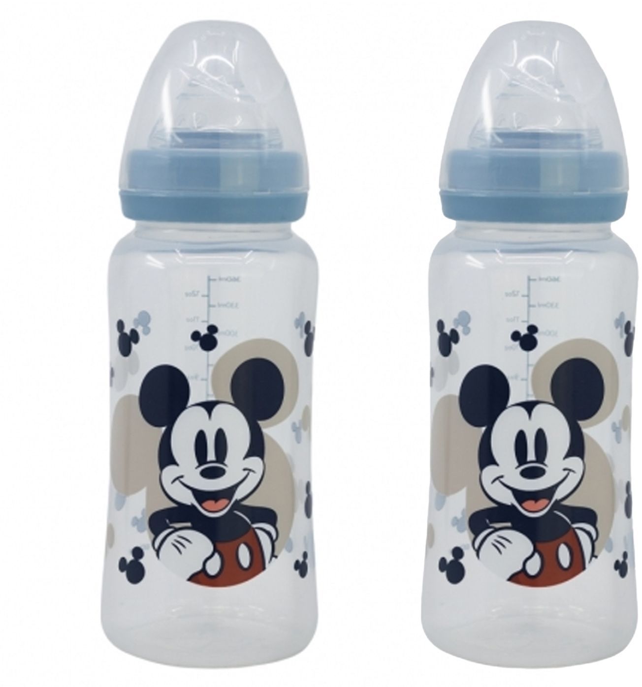 Set of 2 Disney Baby Mickey Collector Baby Bottles 360 ml Silicone Teat