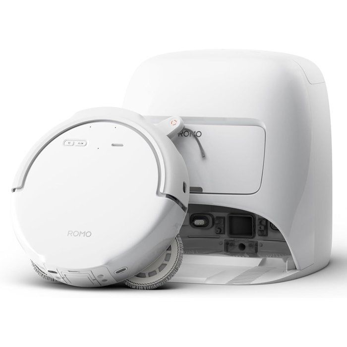 DJI ROMO S - Robot Vacuum Cleaner and Mop with Docking Station - 25,000 Pa - Drone Level Detection - 200 Days Maintenance Free
