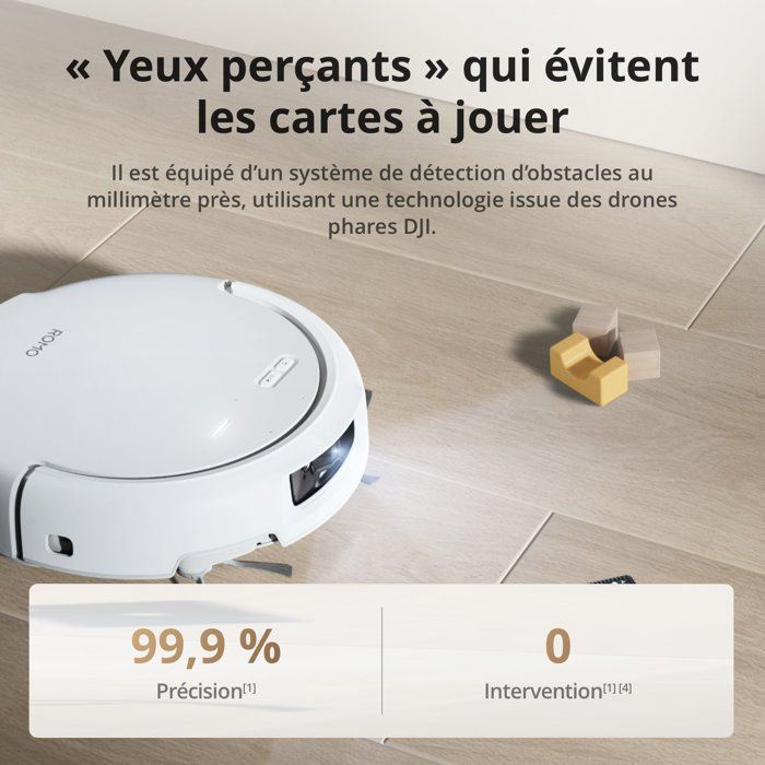 DJI ROMO S - Robot Vacuum Cleaner and Mop with Docking Station - 25,000 Pa - Drone Level Detection - 200 Days Maintenance Free