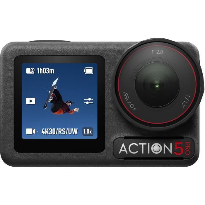 Osmo Action 5 Standard Combo - DJI - CMOS 1/1.3 - Touch Screen - UHD 4K120, 2.7K120, 1080p240 - 12 Mpx - Bluetooth 5.0