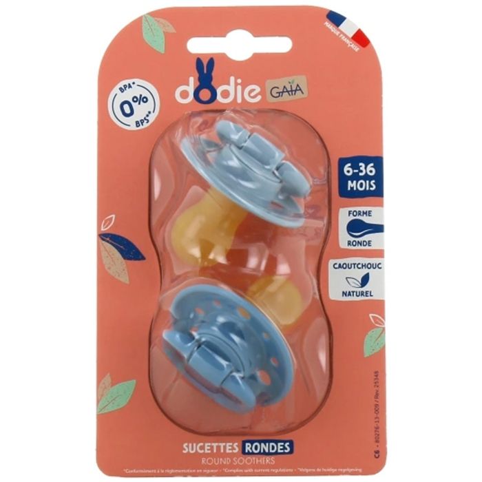 DODIE GAIA Rubber Pacifier Duo - 6-36 months - Starry Sky