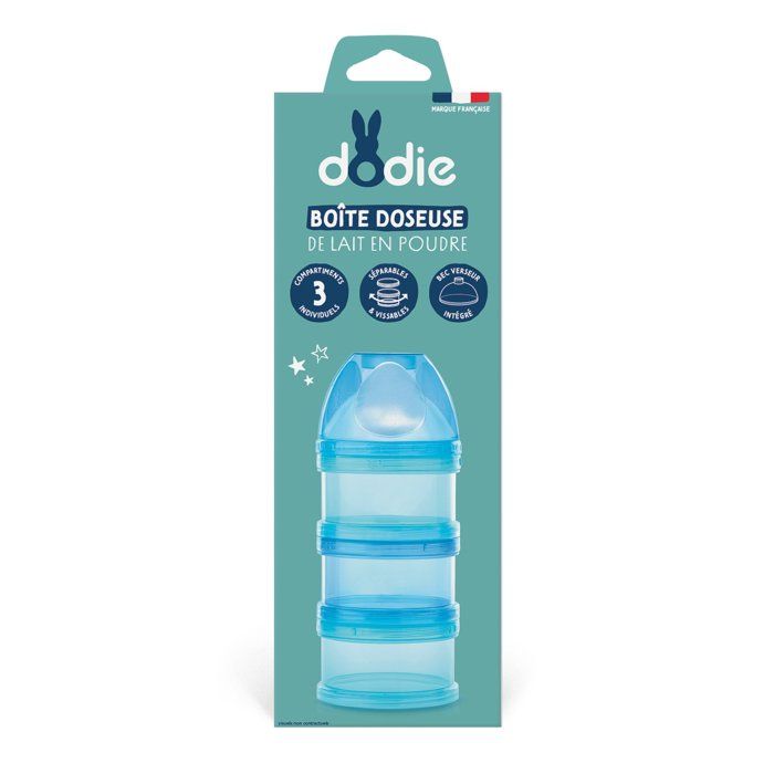 DODIE Dosing Box - Blue - Separable Compartments for Milk Doses