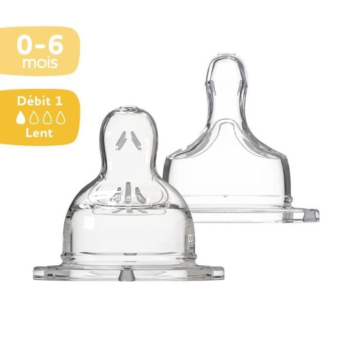Dodie Sensation+ Anti-Colic Flat Teat, Wide Neck, Flow 1, for Babies 0-6 Months