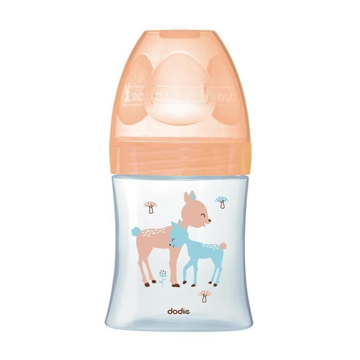 Dodie Anti-Colic Glass Baby Bottle +0 m - Beige Fawn - 150 ml