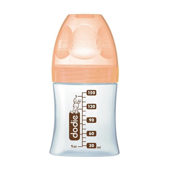 Dodie Anti-Colic Glass Baby Bottle +0 m - Beige Fawn - 150 ml