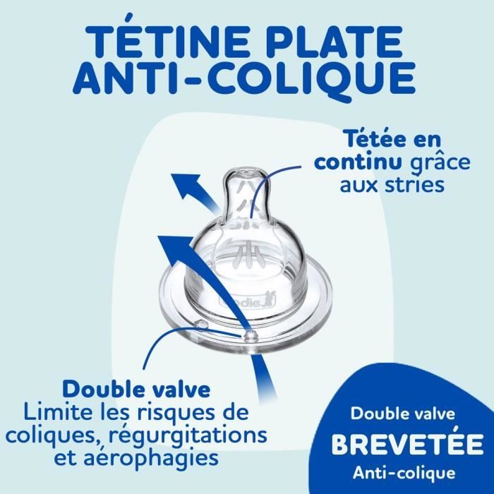 DODIE Anti-Colic Sensation+ Baby Bottles Set of 3 - Glass - 270 ml - 0-6 Months - Flat Teat - Flow 2