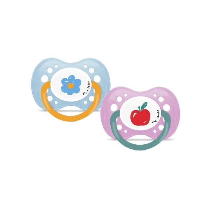 DODIE Anatomical Pacifiers - Pack of 2 - 18+ months - Mathilde Cabanas Pink A108