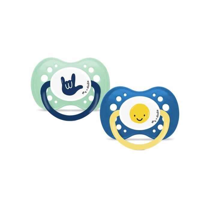 DODIE Anatomical Pacifiers - Pack of 2 - 18+ months - Mathilde Cabanas Blue A109