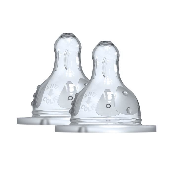 Dodie Initiation+ Anti-Colic Baby Bottle, 3 Speeds, Round Teat, Wide Neck, Flow 1,0-6 months