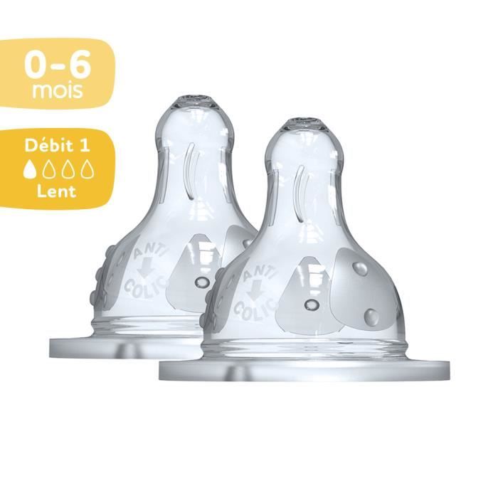 Dodie Initiation+ Anti-Colic Baby Bottle, 3 Speeds, Round Teat, Wide Neck, Flow 1,0-6 months