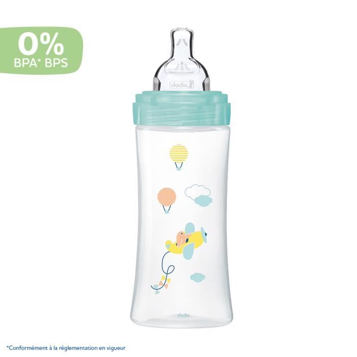 Dodie Sensation+ Anti-Colic Baby Bottle 330 ml - Fast Flow - 6+ Months