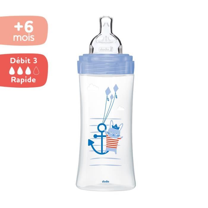 Dodie Sensation+ Anti-Colic Baby Bottle - 330 ml - +6 Months - Rabbit