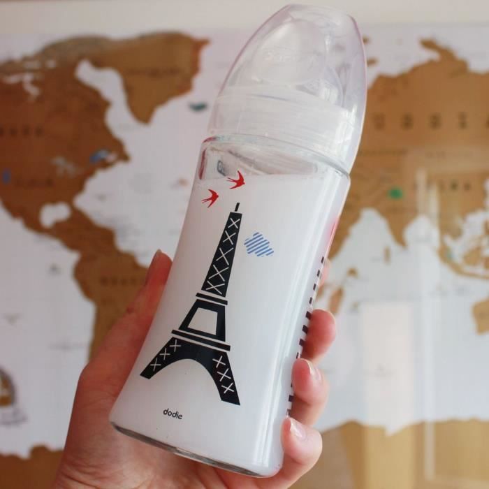 Dodie Sensation+ Anti-Colic Glass Baby Bottle 270 ml +0 m Paris
