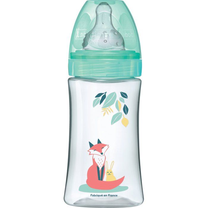 Dodie Initiation Bottle - 270 ml - Green Decorations - 3 Speeds