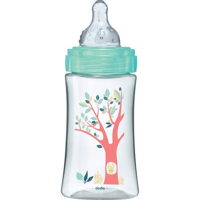Dodie Initiation Bottle - 270 ml - Green Decorations - 3 Speeds