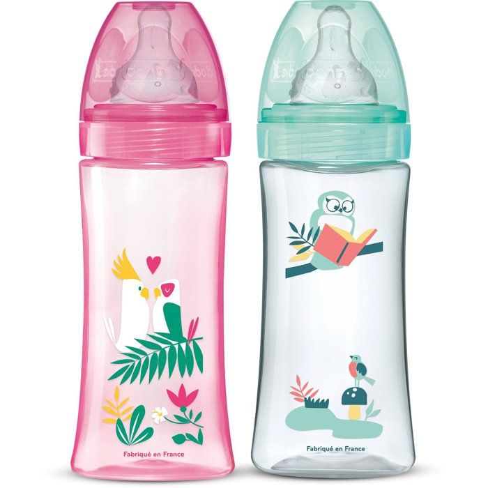 Dodie Initiation+ Anti-Colic Baby Bottle 330 ml Pack of 2 - Pink Dancer