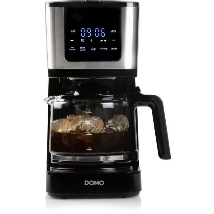 DOMO Filter Coffee Maker - DO733K - 900W - 4 to 10 Cups - Black