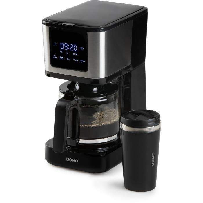 DOMO Filter Coffee Maker - DO733K - 900W - 4 to 10 Cups - Black
