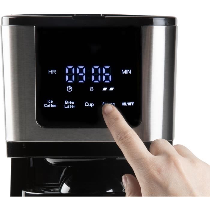 DOMO Filter Coffee Maker - DO733K - 900W - 4 to 10 Cups - Black