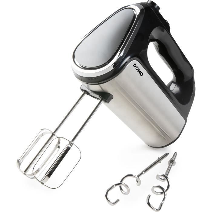 Electric mixer - DOMO - DO9258M - 800 W - 5 speeds + Turbo - Black/ Steel