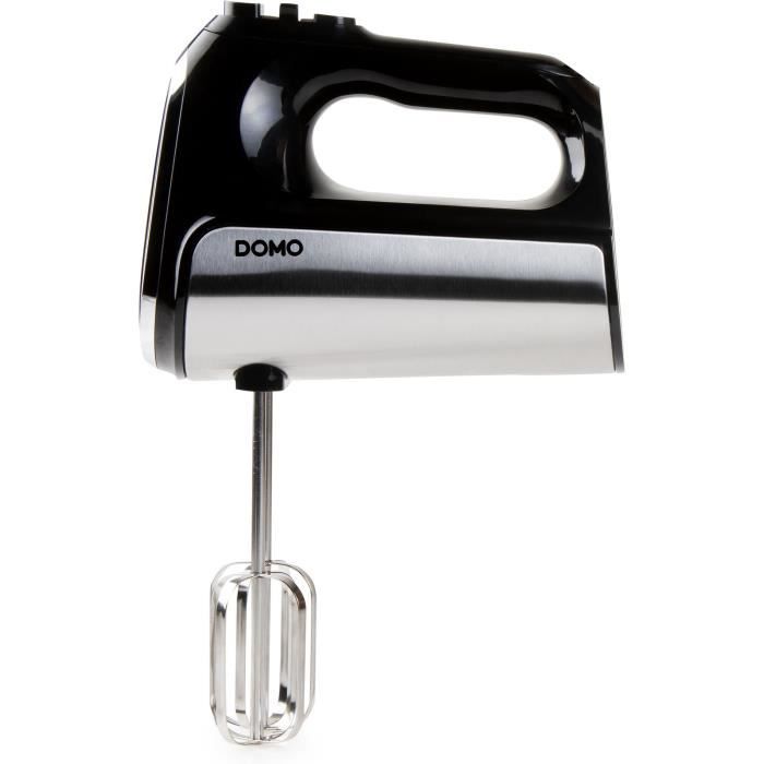 Electric mixer - DOMO - DO9258M - 800 W - 5 speeds + Turbo - Black/ Steel